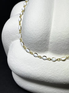 Silber Halskette mit Emaille